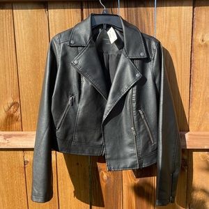 AEROPOSTALE Faux Leather Moto Jacket (Large)